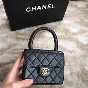 vintage lambskin mini kelly flap bag